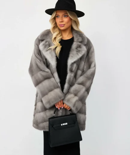 Шуба укороченная классика норка